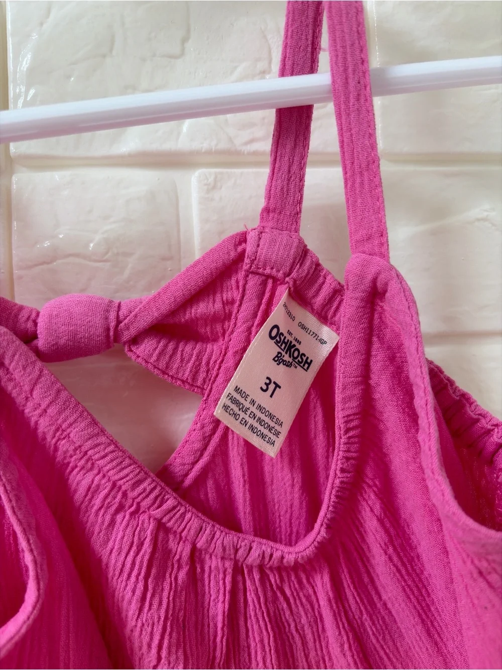 OshKosh B'gosh Pink Orange Yellow Tiered Sundress
